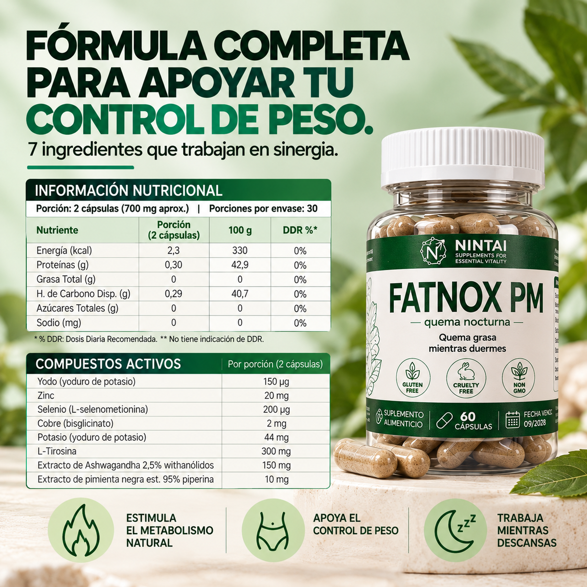 Suplemento Termogénico Natural — Activa tu Metabolismo y Reduce el Cortisol que Acumula Grasa Abdominal