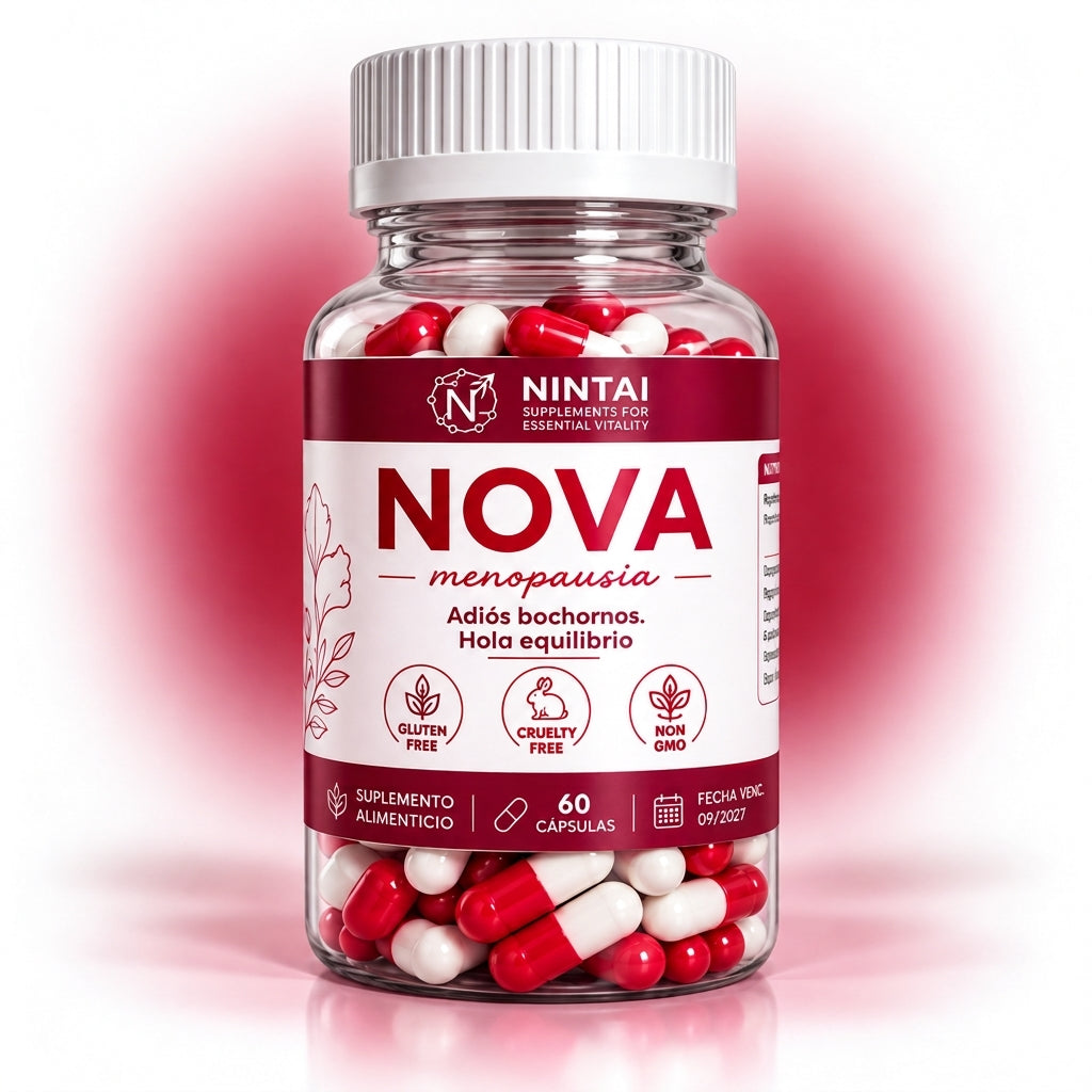 Suplemento Natural para la Menopausia — Menos Sofocos, Mejor Sueño y Equilibrio Hormonal en una Cápsula