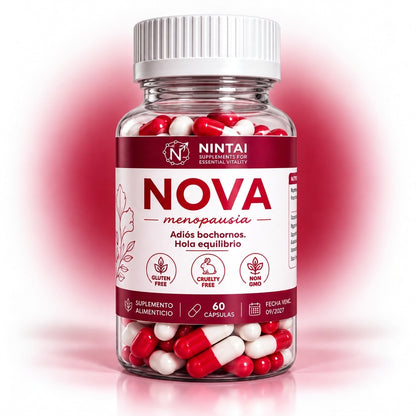 Suplemento Natural para la Menopausia — Menos Sofocos, Mejor Sueño y Equilibrio Hormonal en una Cápsula